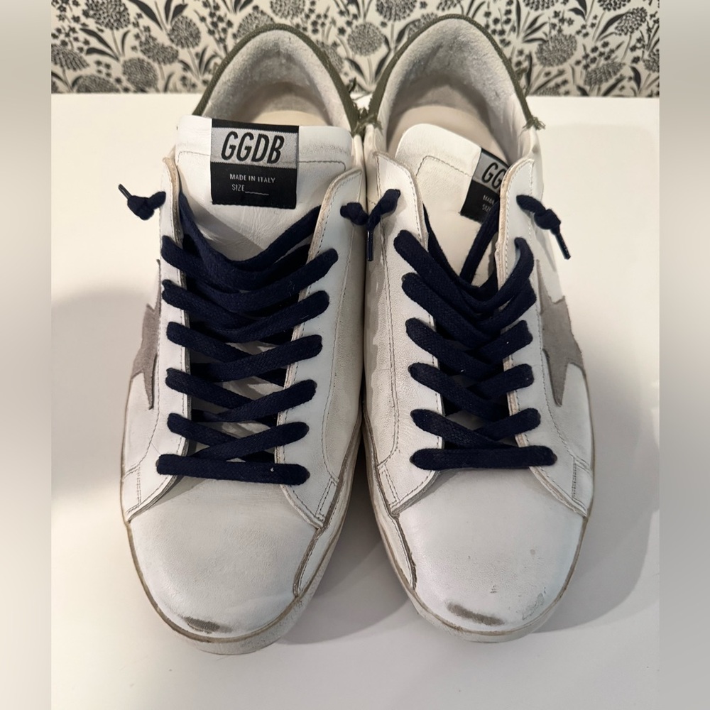 Men’s Golden Goose White, Green and Navy Sneakers- Size 44 (US 11) - Picture 7 of 7